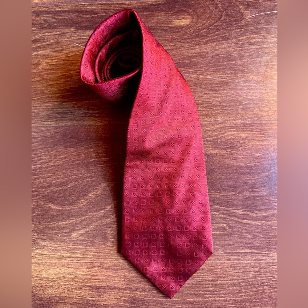 BROOKS BROTHERS Classic Pure Silk Men's Red Textured Necktie